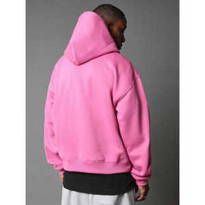 Sudadera con Capucha Rosa para Hombre, Logotipo Personalizado, Manga Larga, Sudadera con Bolsillo Canguro, Trackstar OEM, Marca Privada - Product Image 3