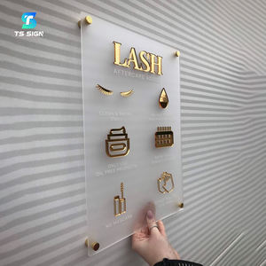 Plaque signalétique rectangulaire ou ronde personnalisée Signalisation de réception Lettre surélevée 3D Signe de salon de beauté avec support Signe d'affaires en acrylique - Product Image 5