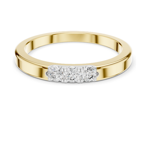 Bague en diamant de laboratoire 0,195 CT pour femme, clarté VVS-VS EF, disponible en or 18 carats, 14 carats, 10 carats et argent 925, rose, jaune, blanc - Product Image 1