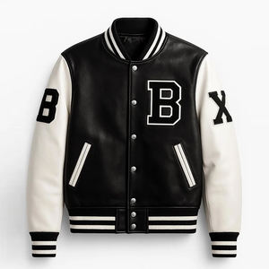 Chaqueta Acolchada Varsity Unisex de Lona, Cortavientos de Invierno con Capucha, Manga Larga con Bolsillos, Diseño Personalizable, Forro de Algodón y Lana - Product Image 1