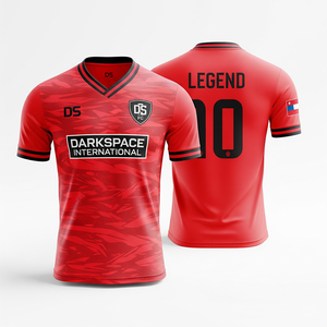 Camiseta de Fútbol Corta de Verano, 100% Poliéster, Ligera, Transpirable y Ecológica, Personalizada, de Alta Calidad, al por Mayor, Fabricada en Fábrica - Product Image 3