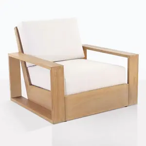 Kuba आँगन ठोस सागौन लकड़ी की कुर्सी अवकाश इनडोर और आउटडोर कुर्सी के लिए उपयोग