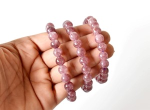 Bulk Selling Pink Tourmaline Hand Polished 8mm Round Natural Crystal Beaded <b>Healing</b> <b>Bracelet</b> for Meditation Jewelry - Product Image 6