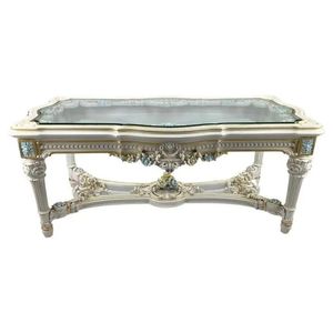 Table à manger de luxe de style baroque européen antique avec plateau en bois, couleur personnalisée, cadre en bois massif, meubles assemblés pour la maison - Product Image 2