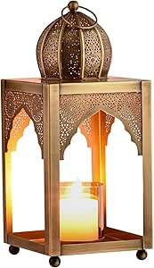 Premium Quality Metal <b>Lantern</b> with Hanging Ring and Glass for Balcony and Living Room Decor Available at Best Price - Product Image 4