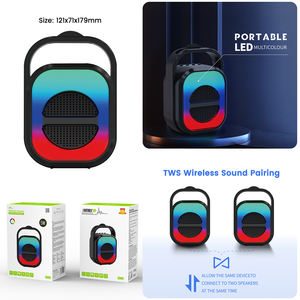 Home Digitalome SPA-122 5W Mini LED RGB Light Altavoz inteligente inalámbrico con micrófono resistente al agua y alimentado por batería - Product Image 4