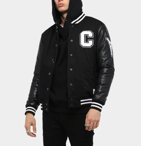Chaqueta Clásica Vintage de Béisbol Estilo Bomber para Hombre, Color Personalizado, Cuello Alto de Lona, Hecha a Medida, Ecológica - Product Image 3