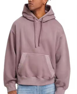 Vente en gros de sweat à capuche personnalisé pour hommes, couleur unie, broderie, coupe ample, sweat à capuche avec cordon de serrage, mode décontractée, nouvelle tendance - Product Image 1