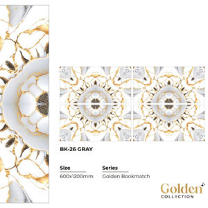 Azulejos Vitrificados Brillantes de Mármol Golden Vein de 600x1200 mm, Colección Premium para Interiores de Villas y Hoteles, Fácil Instalación Adhesiva - Product Image 4