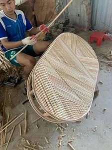 Mesa de centro contemporánea de ratán Natural hecha a mano y mesa auxiliar de té para sala de estar muebles para el hogar Nhat Minh BT20 - Product Image 4