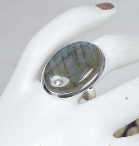 Labradorita Natural, anillo de piedras preciosas de Plata de Ley 925, joyería hecha a mano, piedra natal de febrero, forma ovalada, regalo para cumpleaños - Product Image 2