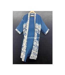 Handmade Floral Crepe Silk <b>Kimono</b> Robe for <b>Women</b> | Soft Comfortable Summer Bathrobe V-neck Elastic Waist | Vintage Luxury Resort - Product Image 1
