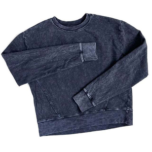 Nouveau dernier design sweats de lavage à l'eau à manches longues basiques confortables sweats de lavage à l'eau mélangée en coton du Pakistan - Product Image 6