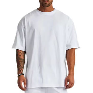 Camiseta Oversize de Algodón 230gsm para Hombre, Tallas Grandes, Hombro Caído, Cuello Redondo, Impresión Digital, Color Liso, Ecológica, La Mejor - Product Image 4