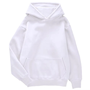 Sudadera con Capucha Extra Grande para Hombre, Color Sólido, Algodón French Terry, Informal, con Bolsillo, para Otoño - Product Image 3