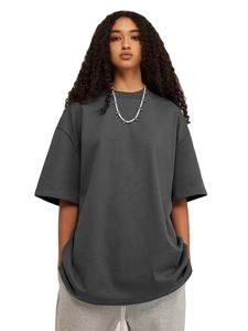 เสื้อยืดโอเวอร์ไซส์คุณภาพสูงสำหรับทุกเพศ ผลิตจากผ้าฝ้าย 100% เนื้อหนา พิมพ์ลายได้ตามต้องการ ดีไซน์ไหล่ตก ลายเรียบ แห้งเร็ว - Product Image 4