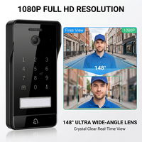 Videoportero IP Hiwink de Metal y Vidrio, Cámara de Puerta Exterior 1080P para Sistema de Entrada sin Llave ONVIF para Hogar Inteligente con Ranura para Tarjeta SD de 128G
