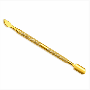 Premium Gold <b>Nail</b> Cuticle Pusher Remover Tool Stainless Steel Double Ended Manicure Pedicure <b>Nail</b> <b>Cleaner</b> - Product Image 1