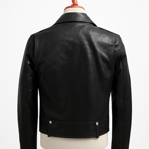 Chaqueta de Cuero Negra Vintage para Mujer al por Mayor, Chaqueta de Lona Lisa Teñida, Transpirable, Impermeable, Resistente al Viento, de Alta Calidad - Product Image 3