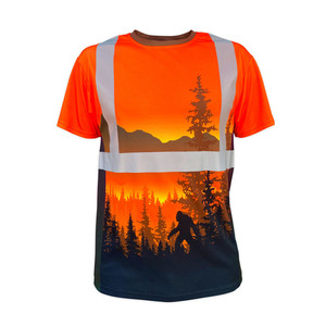 Hi VIS เสื้อเซฟตี้สำหรับผู้ชาย, เสื้อทำงานแขนยาวสะท้อนแสงระบายอากาศโลโก้ปรับแต่งได้ - Product Image 1
