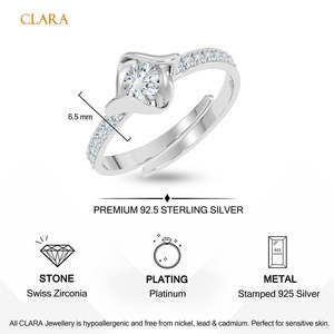 Anillos de Plata de Ley 925 de Primera Calidad para Mujer, Chapados en Rodio, con Corte Princesa y Corte Cojín, Joyería Fina de Platino - Product Image 5