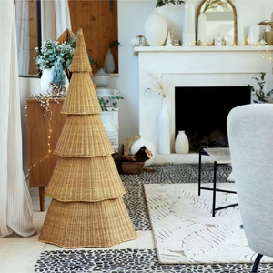 Vente en gros de décorations de Noël pour grand arbre de Noël en rotin rustique écologique pour la maison hôtel restaurant du Vietnam - Product Image 4