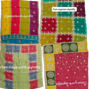 Dupatta de organza pura de viscosa 100% de la mejor calidad para niñas, Ropa Étnica elegante a precio mayorista - Product Image 6