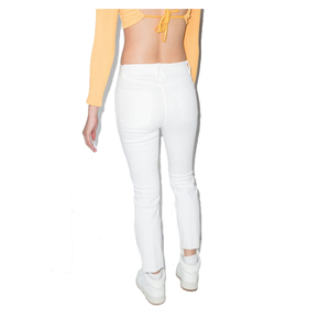 Pantalons en jean skinny confortables pour femmes de haute qualité Fabriqués en usine Meilleure vente Pantalons en jean denim mi-hauts à la cheville pour femmes - Product Image 3