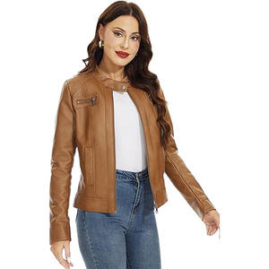 Veste en cuir pour femmes à prix compétitif, qualité supérieure, demande des clients, OEM, mode décontractée, veste en cuir d'hiver - Product Image 2