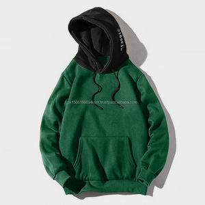 Conjunto de Sudadera con capucha de algodón de peso pesado personalizado con estampado de hojaldre y logotipo bordado de diamantes de imitación para hombre talla XS larga - Product Image 5