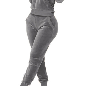 ชุดวอร์มผ้าฟลีซผ้าฝ้ายหนาสำหรับผู้หญิงชุดวอร์ม2ชิ้นสำหรับใส่เล่นกีฬาฤดูหนาวใหม่ - Product Image 6