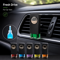Diffuseur de parfum moderne pour voiture à clipser sur grille d'aération, désodorisant en PVC et verre à évaporation naturelle, fournitures de décoration parfumée en gros