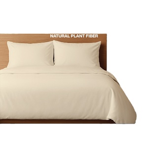 Berrani <b>Queen</b> <b>Fitted</b> <b>Sheet</b> Set 100% Natural Plant Fiber, 850TC, 360 Elastic Strap, Plain Colors - Product Image 2