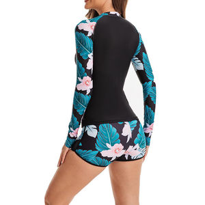 ชุดว่ายน้ำแขนยาวนีโอพรีนสำหรับผู้หญิง3มม. ชุดเล่นเซิร์ฟแบบมุมแบนระบายอากาศได้ดีมีซิปสำหรับดำน้ำและเล่นเซิร์ฟ - Product Image 4