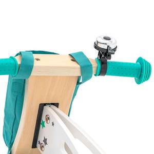 ROBINCOOL Vélo d'équilibre en bois sans pédales pour enfants, réglable sur 3 hauteurs, vert - Product Image 6