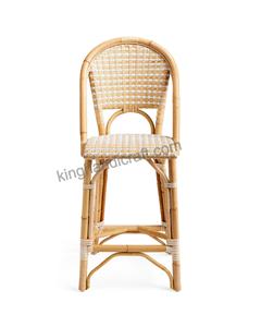 Tabouret de Bar en Rotin de Bistro Français Rustique Chaise Siège à Hauteur de Comptoir avec Cadre Renforcé pour Café Cuisine Restaurant Utilisation - Product Image 5