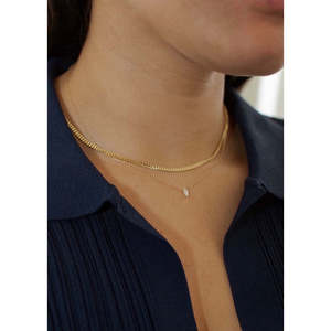 Collier superposé Petite Capri avec chaîne gourmette, style Capri tendance - Product Image 2