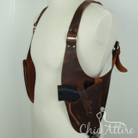 Offre Spéciale 2024 véritable étui caché vertical en cuir de vachette fait à la main avec Double Mag Hander Western dissimulé transporter Cowboy sac