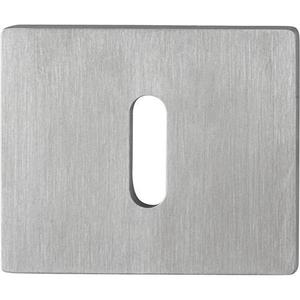 Stainless Steel Keyhole Escutcheon Pair OB Rectangular HOPPE with 2mm Thickness F69 Escutcheon E847NS for Blinds <b>Shades</b> Shutters - Product Image 1