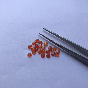 4mm Natural naranja cornalina suave cabujón redondo Real al por mayor a granel piedras preciosas sueltas comprar joyería hacer usos mejor precio de fábrica - Product Image 1