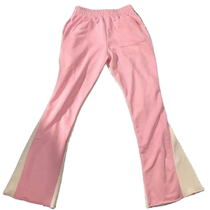 Pantalon évasé ample unisexe 100% coton éponge tissu extérieur Baggy pantalon de survêtement évasé pour hommes vente en gros personnalisée - Product Image 3