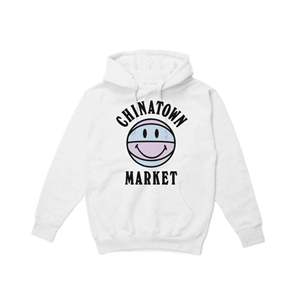   Sweat à capuche UV pour Smiley BBall [CTMUV-UVSBH] en molleton bouclette d'automne avec broderie 3D, lavage enzymatique et sérigraphie, doublé - Product Image 1