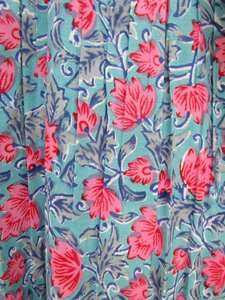 2023 dernière conception luxueuse coton Floral main bloc imprimé Vintage bohème Maxi robe pour les femmes fabriqués à la main robes décontractées - Product Image 3