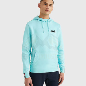 เสื้อฮู้ดสวมหัวพิมพ์ลายสีพื้นลำลองของผู้ชายเสื้อกันหนาวผ้าฝ้ายโพลีเอสเตอร์ระบายอากาศได้ดีน้ำหนักเบา - Product Image 3