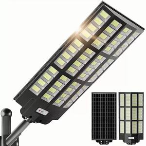 10000W exterior gran angular IP67 LED luces de calle solares Sensor de movimiento anochecer amanecer estacionamiento comercial 2 años de garantía ABS - Product Image 1