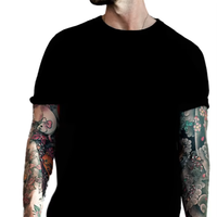 T-shirt pour homme à col rond en coton 100%, style formel, coupe classique, manches courtes, tissu respirant et écologique 180g