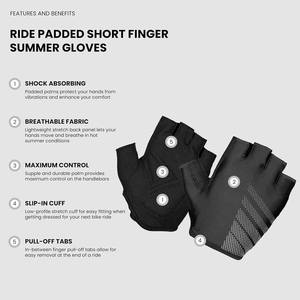 Gants de vélo à doigts courts, légers et confortables, antidérapants pour le cyclisme - Product Image 2
