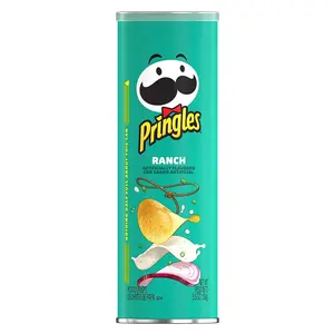 Toptan dünya geniş Pringles patates cipsi lezzetli egzotik aperatifler sağlıklı atıştırmalıklar Pringles tuz ve sirke cips