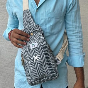 ยอดนิยมปอกระเจาบริสุทธิ์กัญชาCrossbodyไหล่กระเป๋าสําหรับUnisexหิมาลัยกัญชาและผ้าฝ้ายกระเป๋าสลิงกระเป๋าเดินทางสําหรับผู้ชายและผู้หญิง - Product Image 1