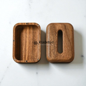 Luxury Wooden <b>Floral</b> Pattern Engraved Tissue <b>Box</b> & Holder Premium Quality Fashionable for Home Office Tradebyd - Product Image 4